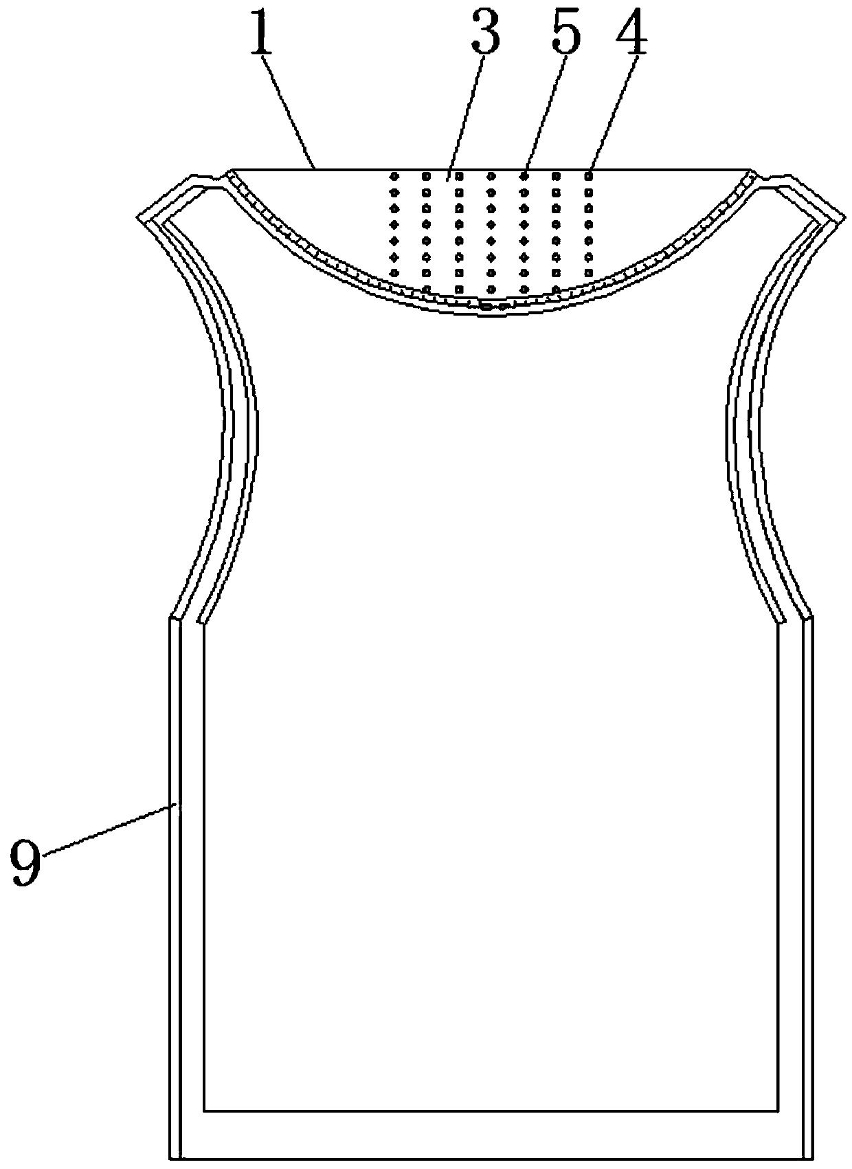 Breathable sports vest with high perspiration property