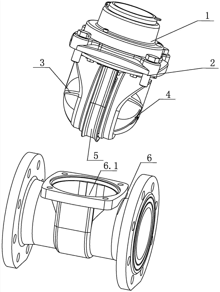 Horizontal screw type water meter