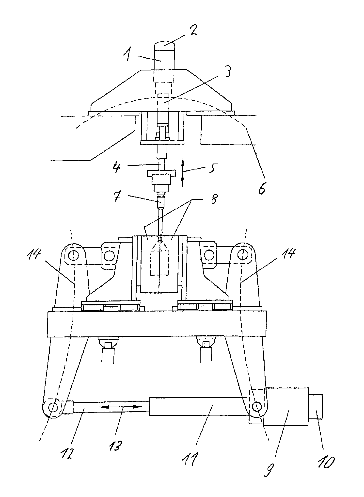 Arrangement and method for the electromechanical drive for molding closing systems and calibration blow mandrel systems in blow molding machines