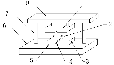 Clamp for clamping material head of mould