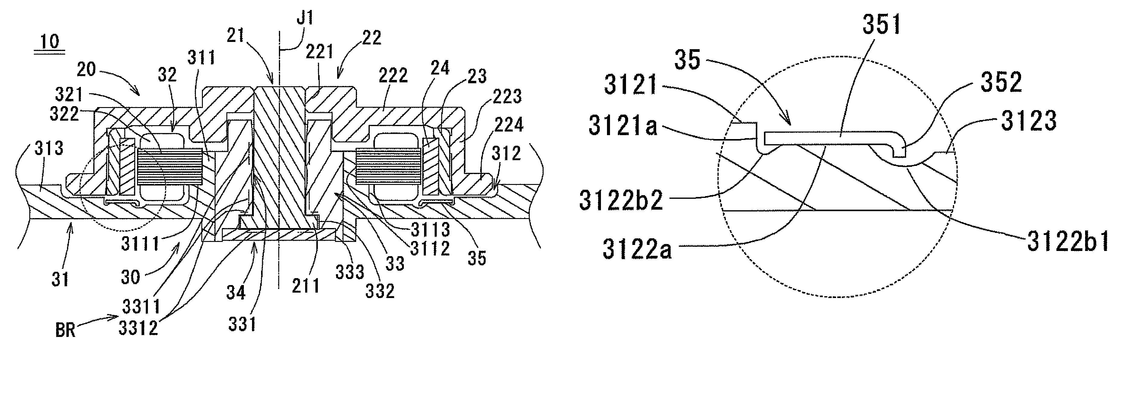 Motor and disk drive using the same