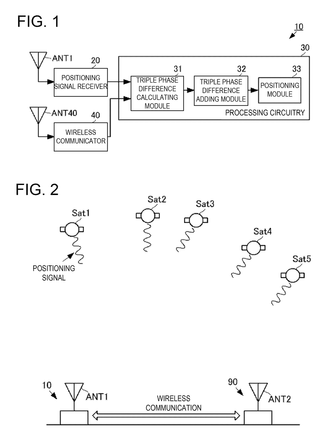 Positioning device and positioning method