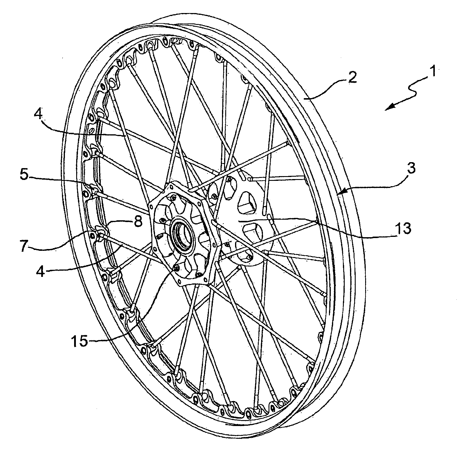 Spoked wheel for tubeless tires