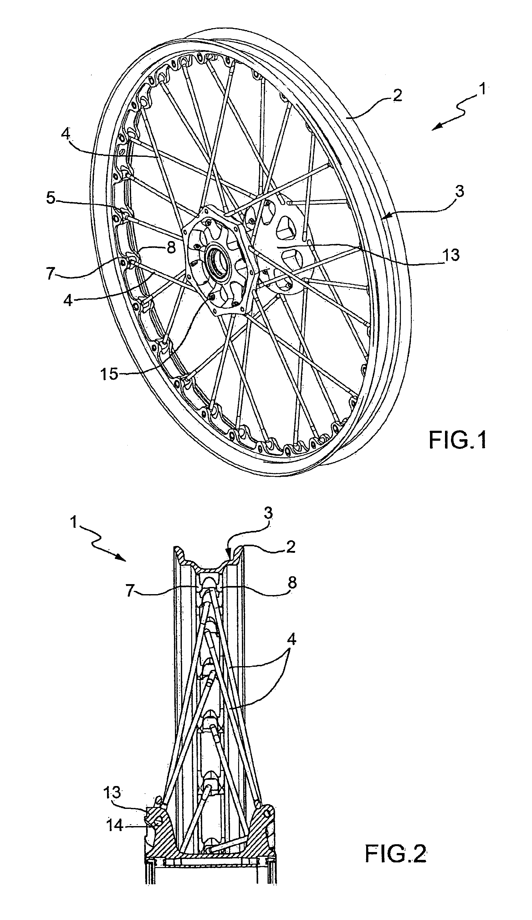 Spoked wheel for tubeless tires