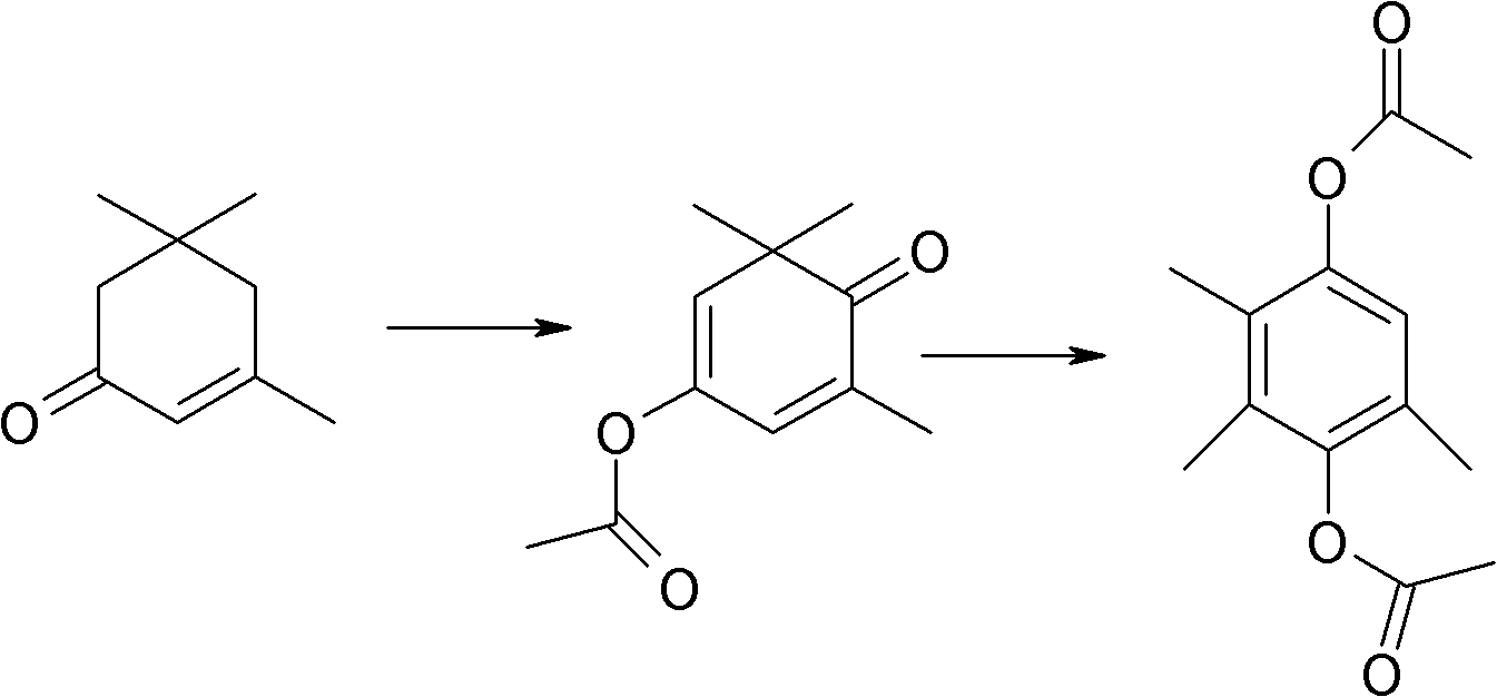 Method for synthesizing 2,3,5-trimethylhydroquinone diester