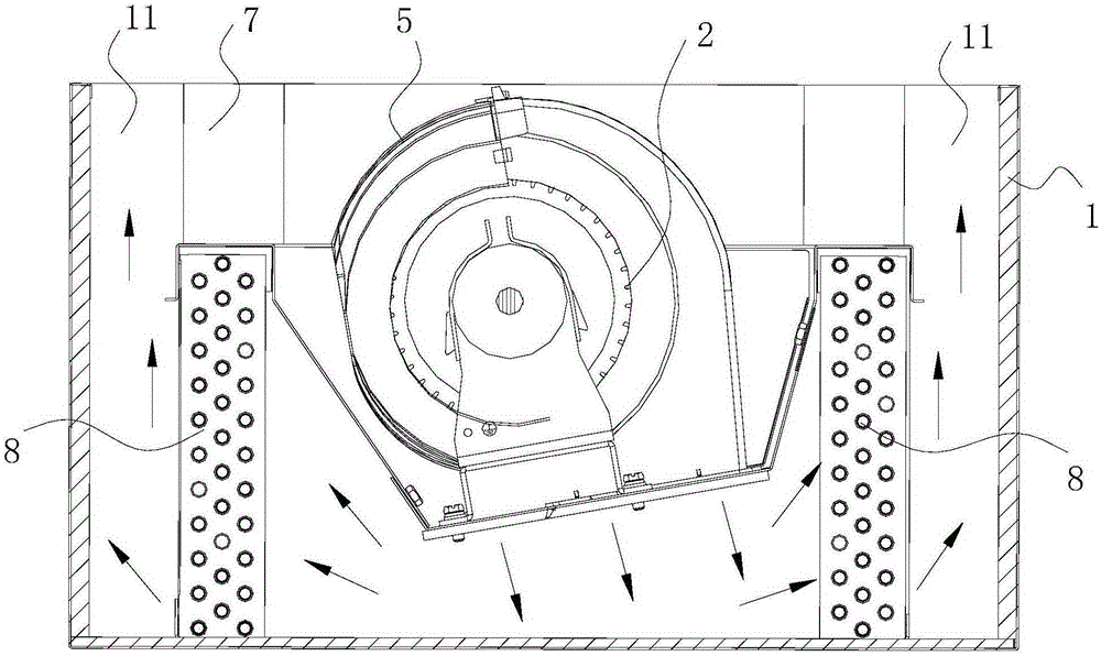 Draught fan assembly and air conditioner with the same