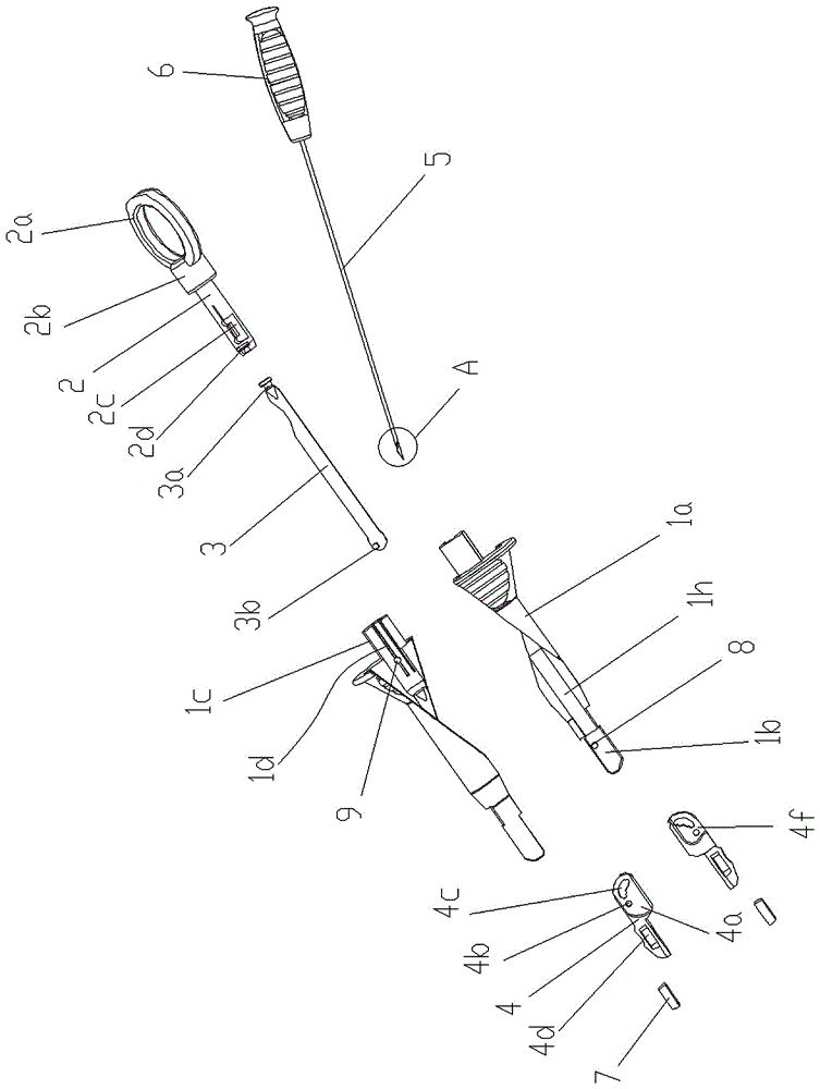 A laparoscopic knot pushing suture device