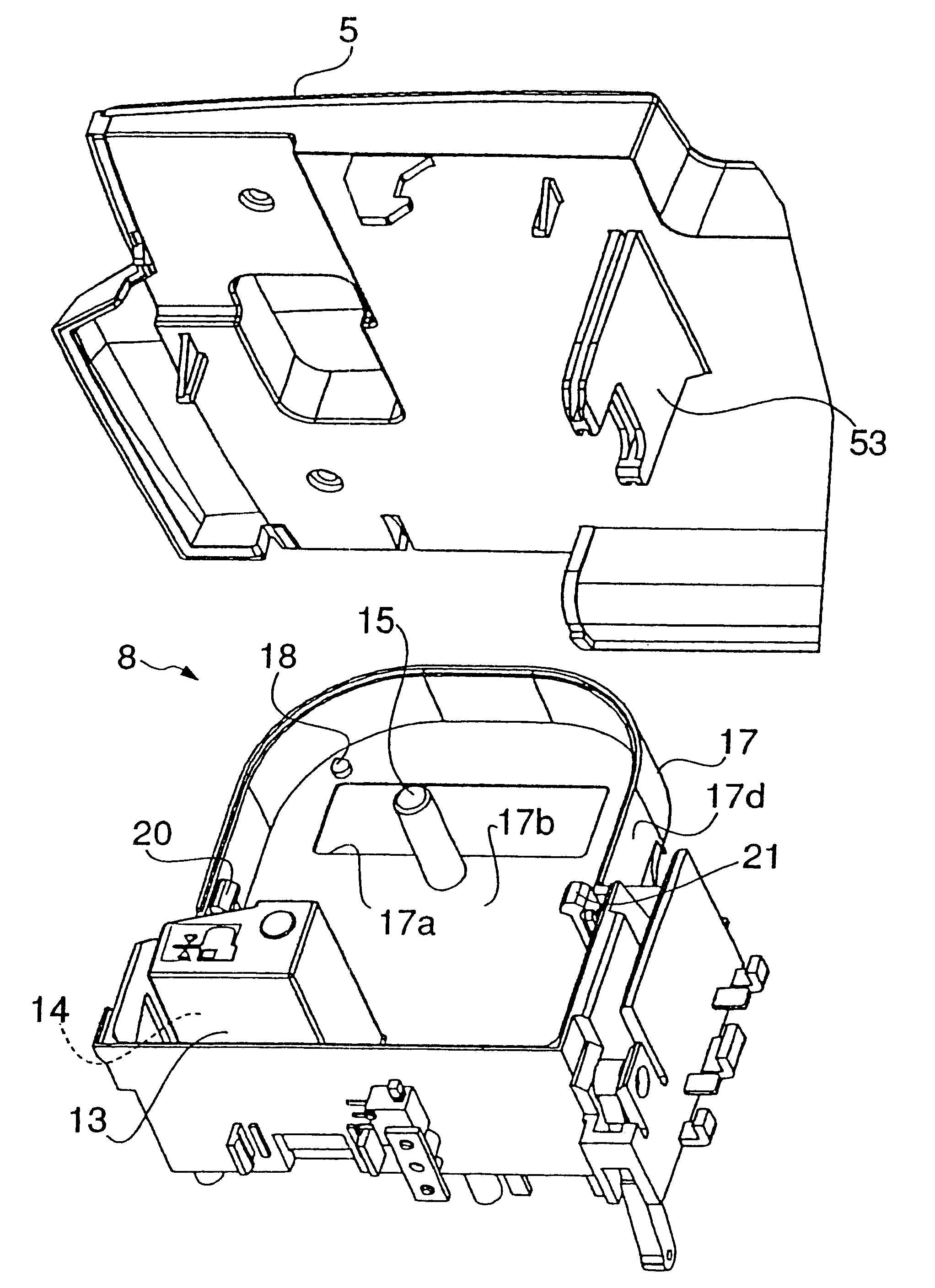 Tape cartridge-holding mechanism and tape printing apparatus including the same