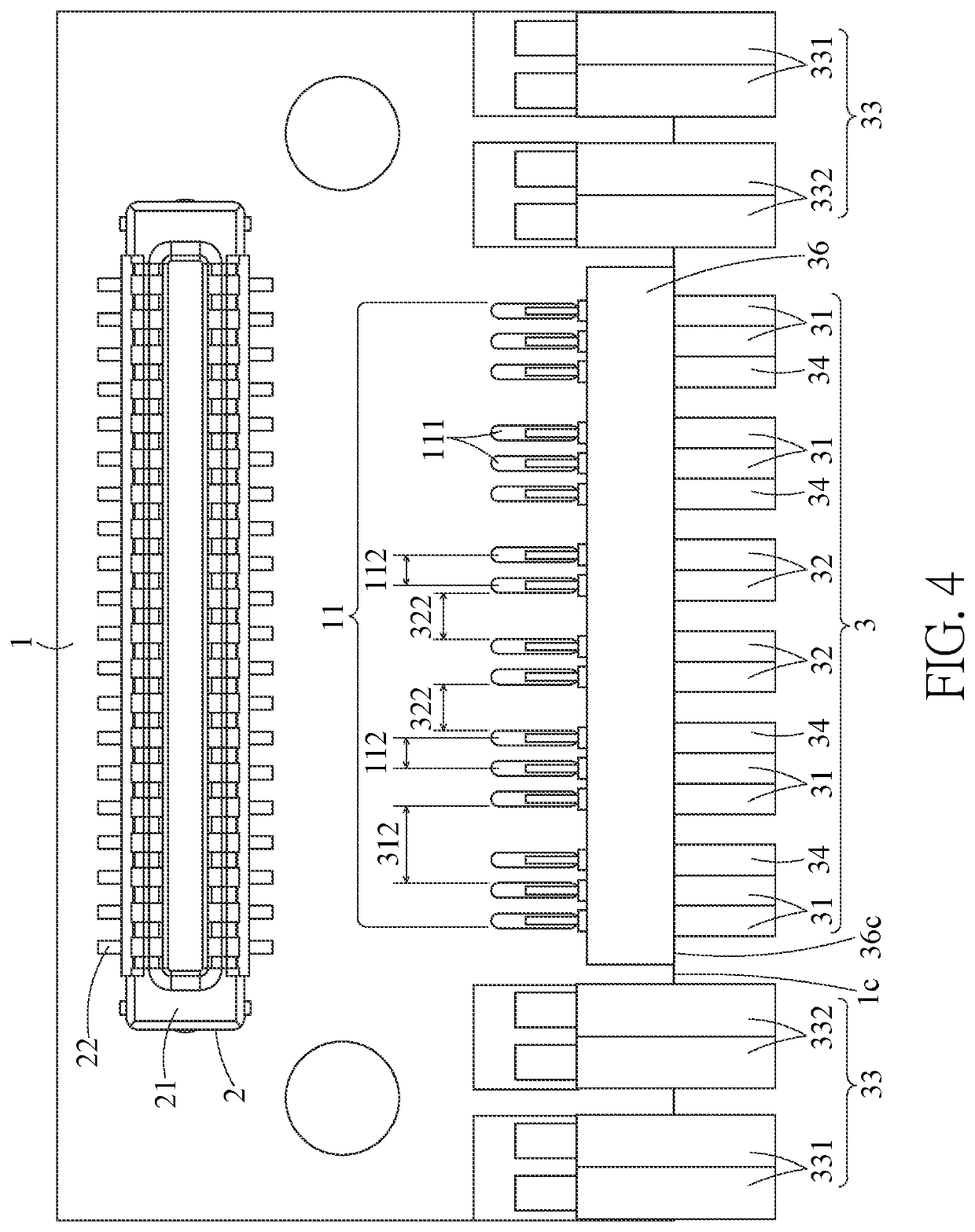 Single-row electrical wire structure