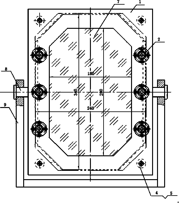 Clamp and clamping method for large-diameter plane optical element