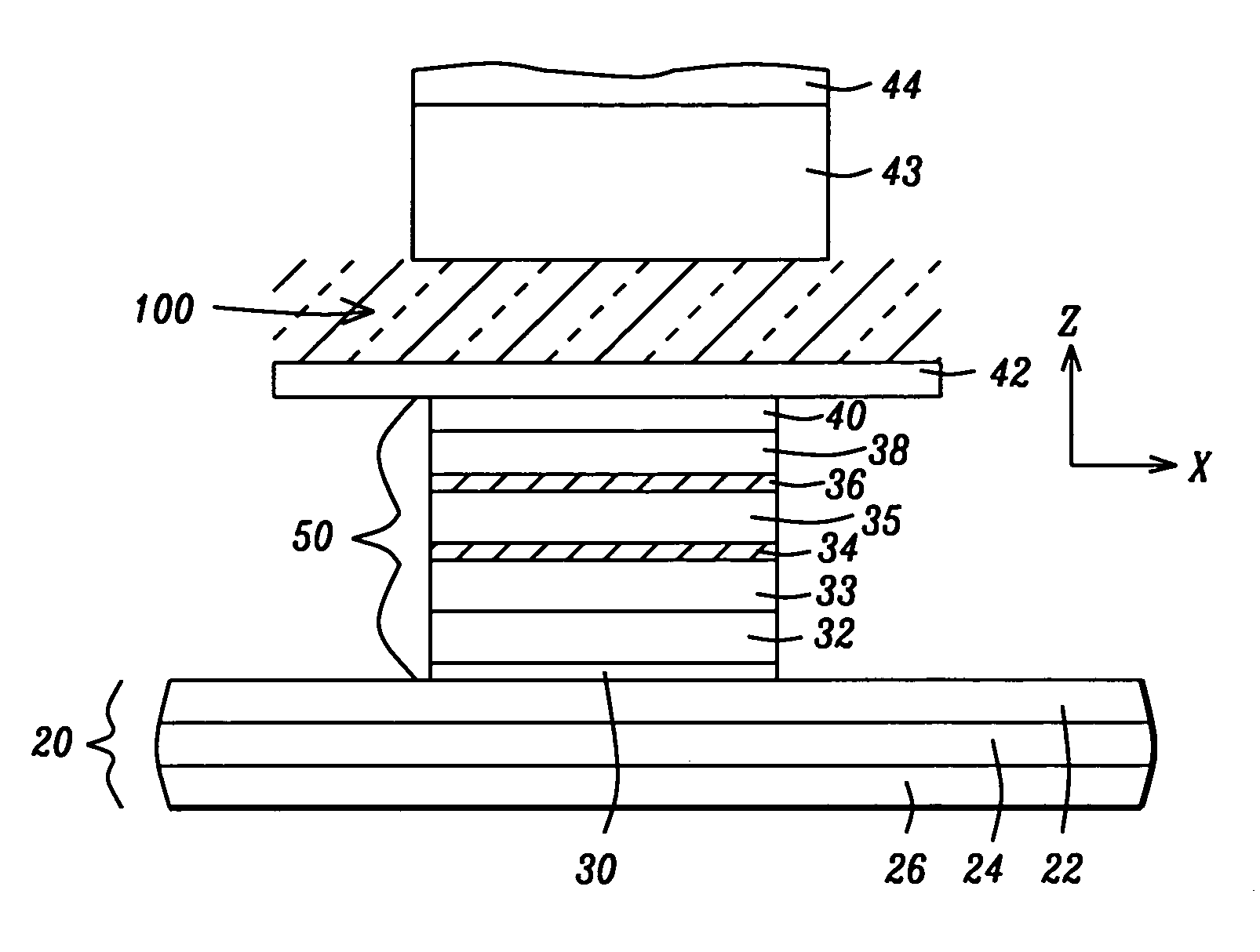 Magnetic random access memory array with free layer locking mechanism