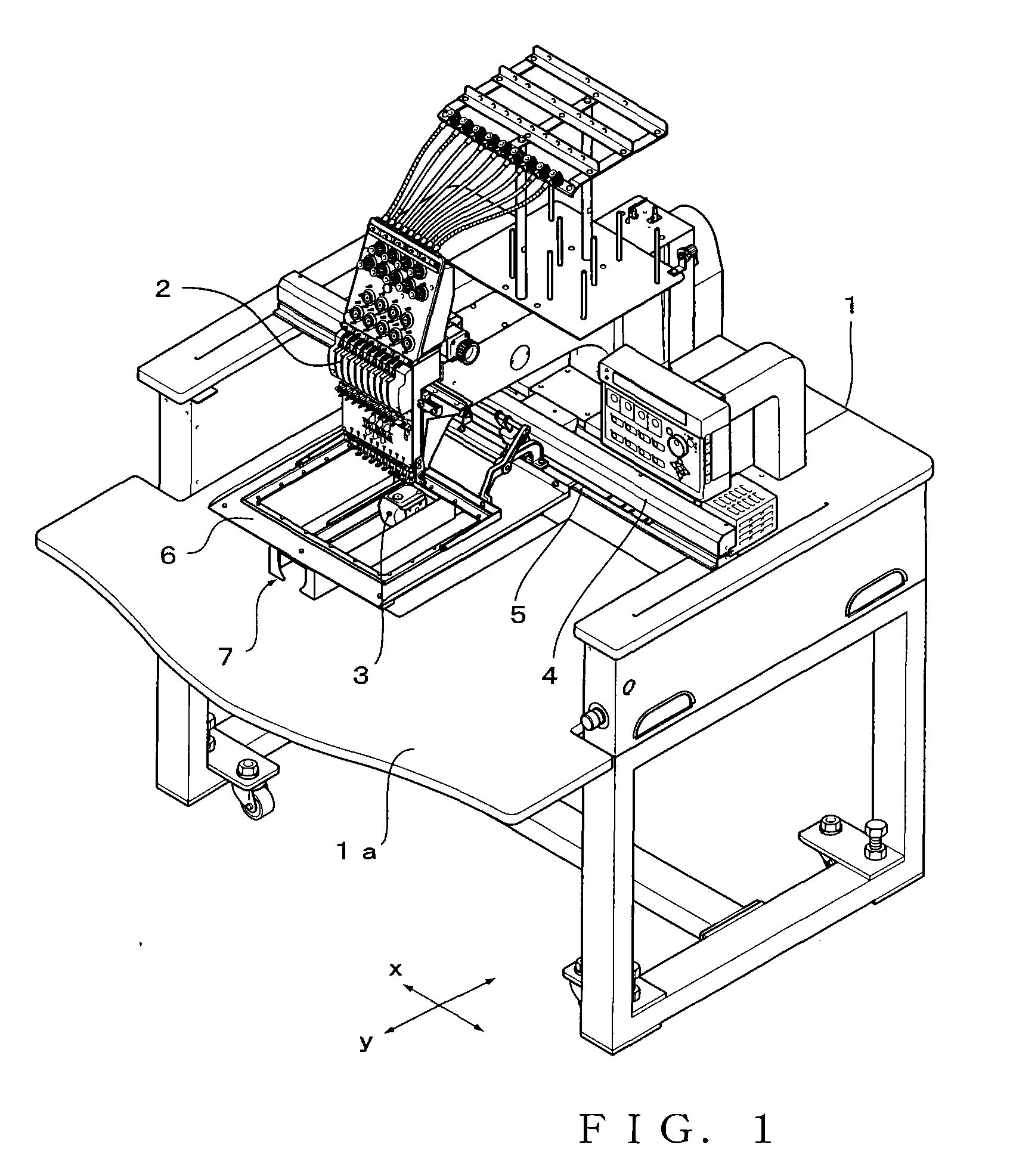 Embroidery frame support device