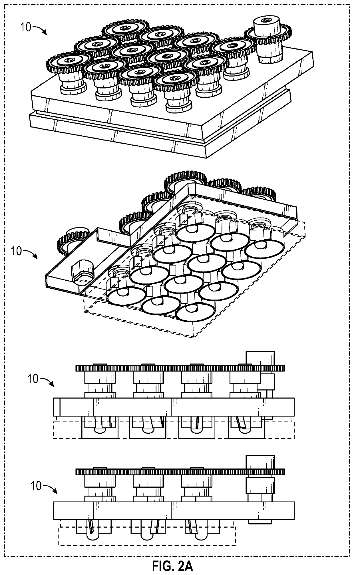 Multiwell cell culture system having rotating shafts for mixing culture media and method of use thereof