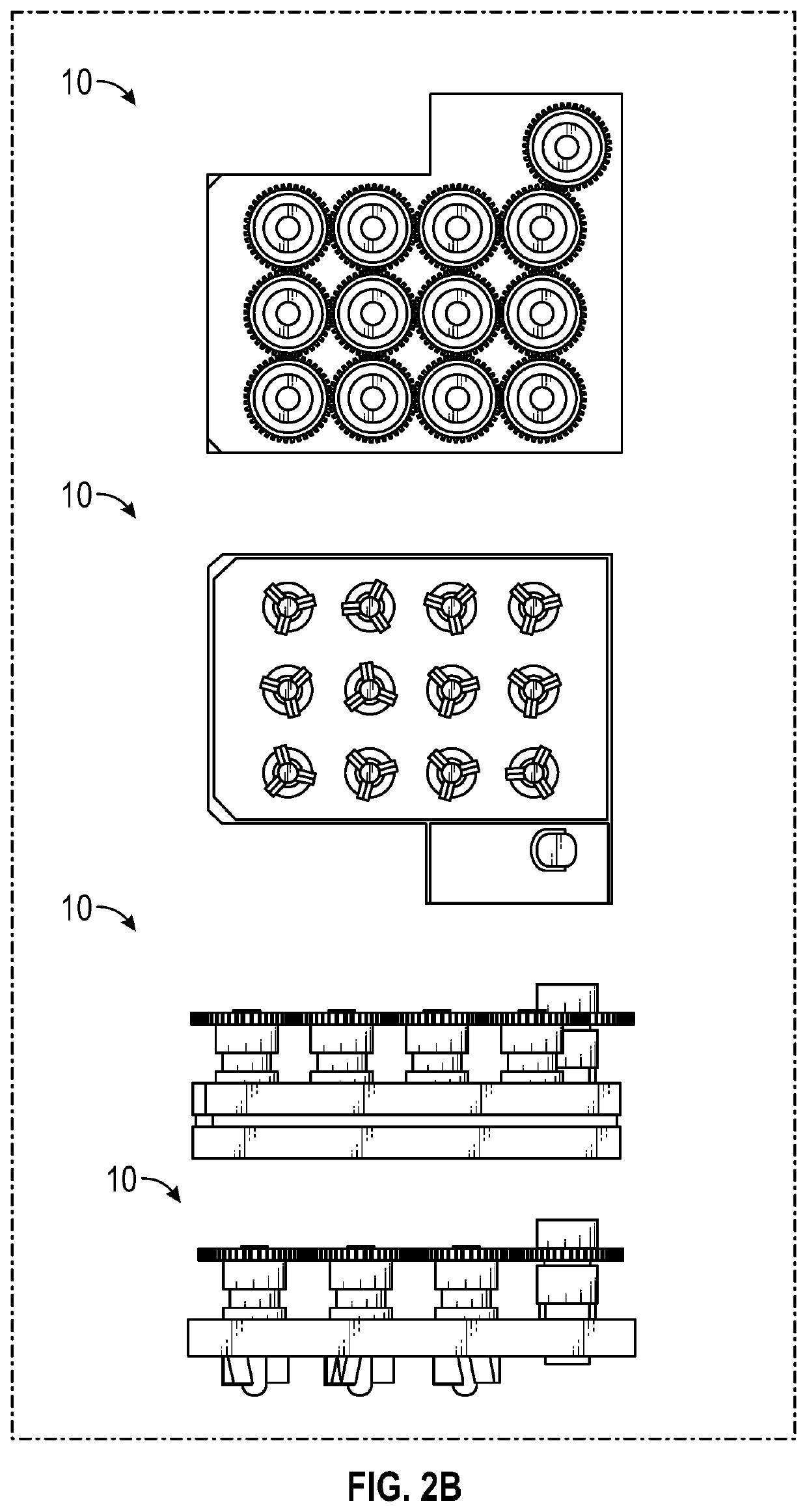 Multiwell cell culture system having rotating shafts for mixing culture media and method of use thereof