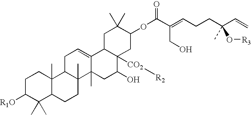 Triterpene compositions and methods for use thereof