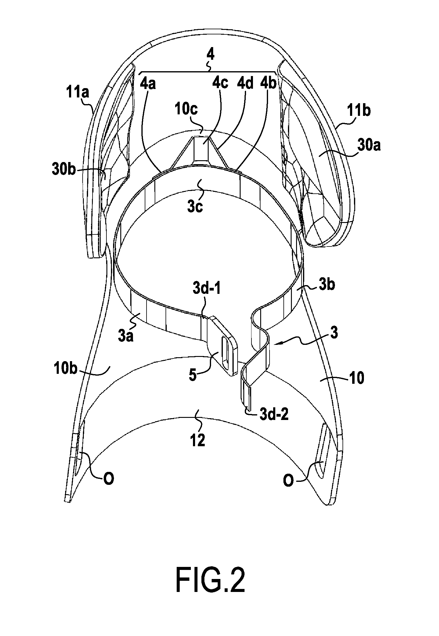 Device for protecting the knee joint with a strap