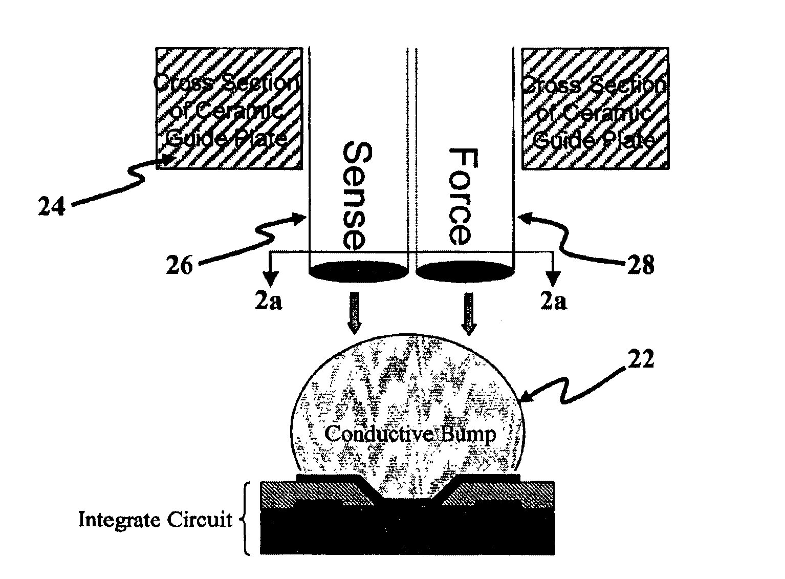 Multiple contact vertical probe solution enabling Kelvin connection benefits for conductive bump probing
