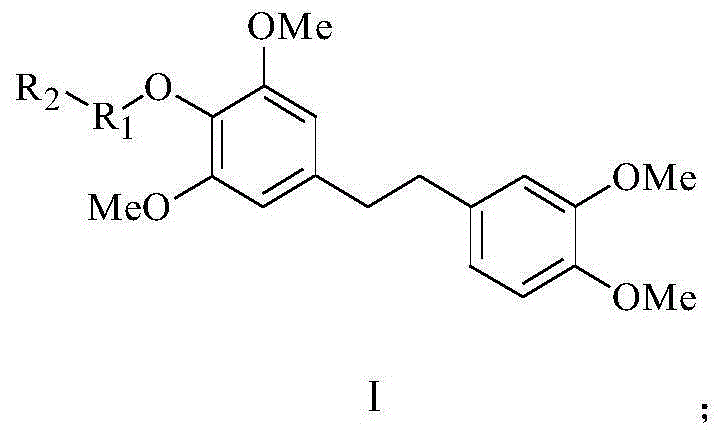 Chrysotoxine bibenzyl derivative and preparation method and application thereof