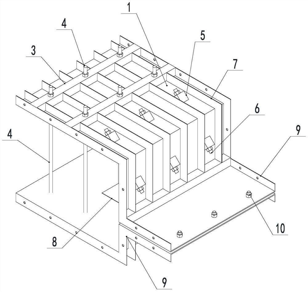 Formwork and construction method for construction joints of pipe gallery wall