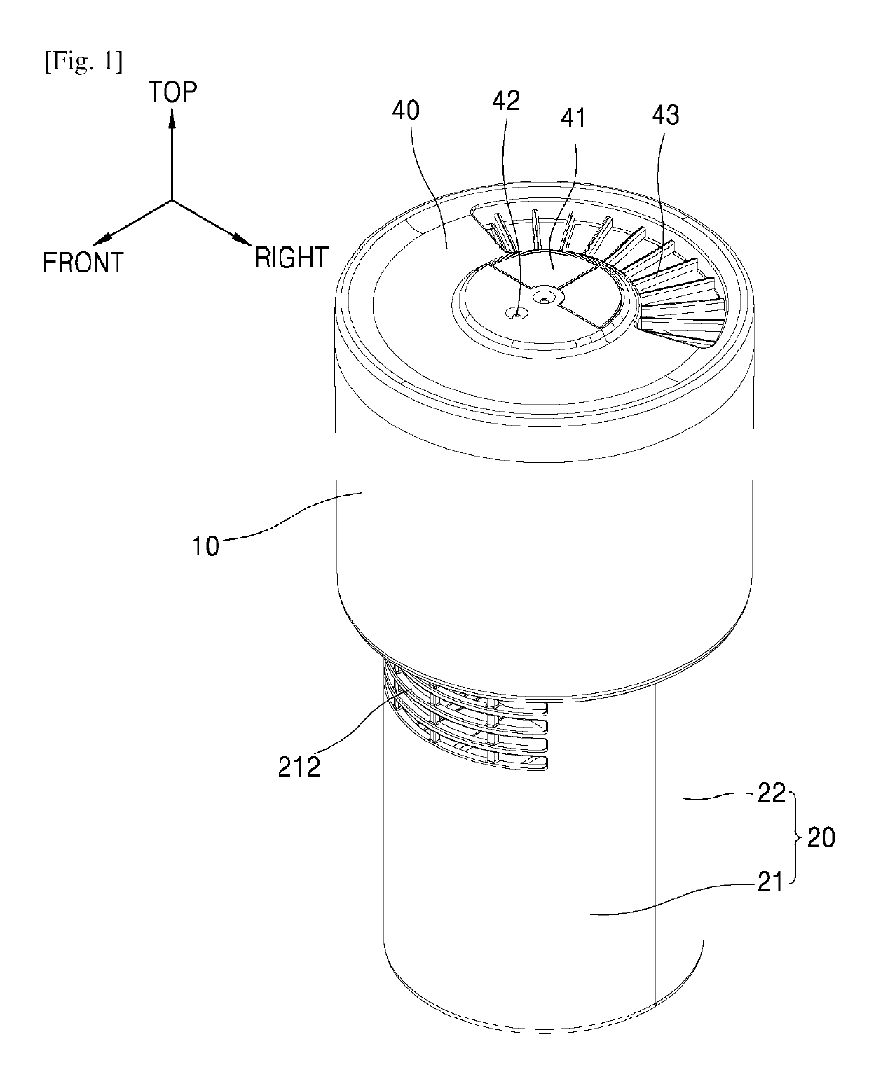 Compact air cleaner using UV LED and photocatalytic filter