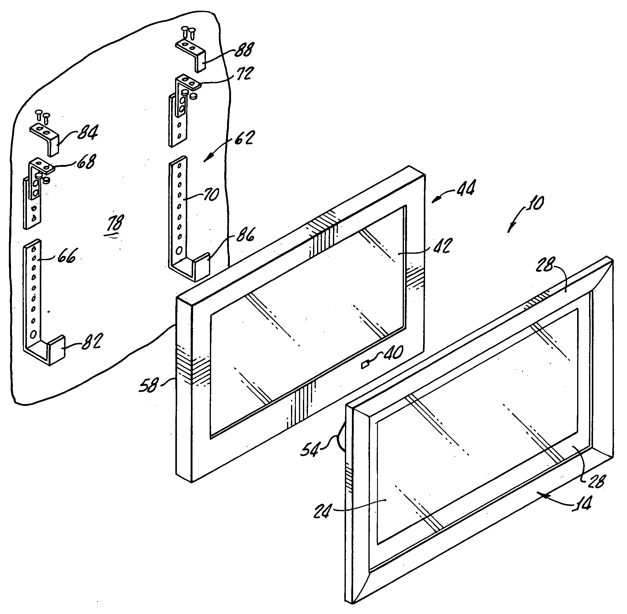 Television frame and mounting system