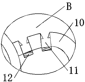 Water flow garbage collecting structure of small-size water channel