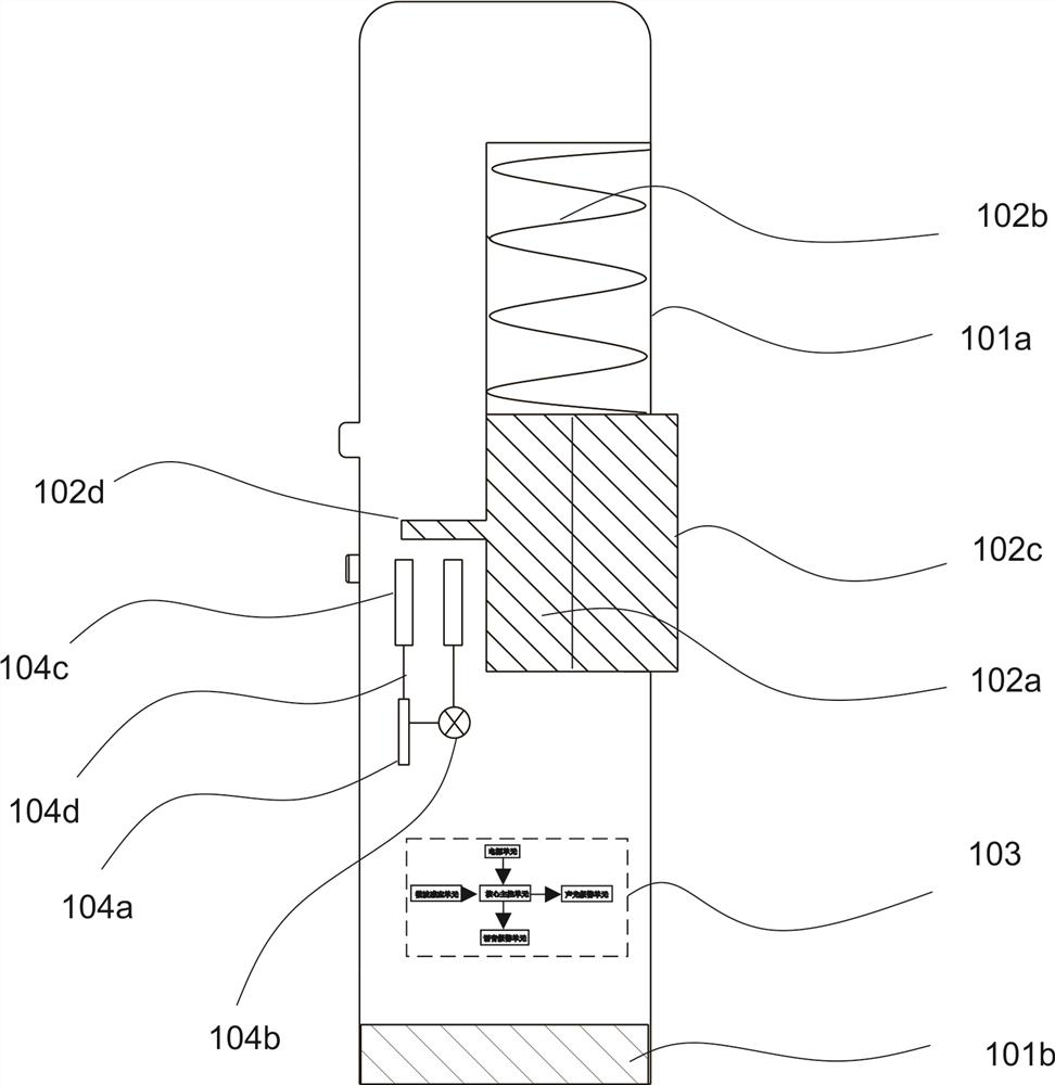 A microwave induction warning device