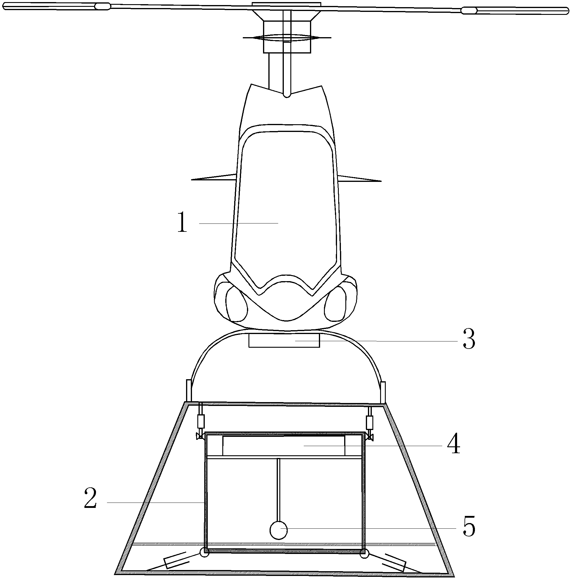 Aerial survey device and method for geomagnetic field intensity