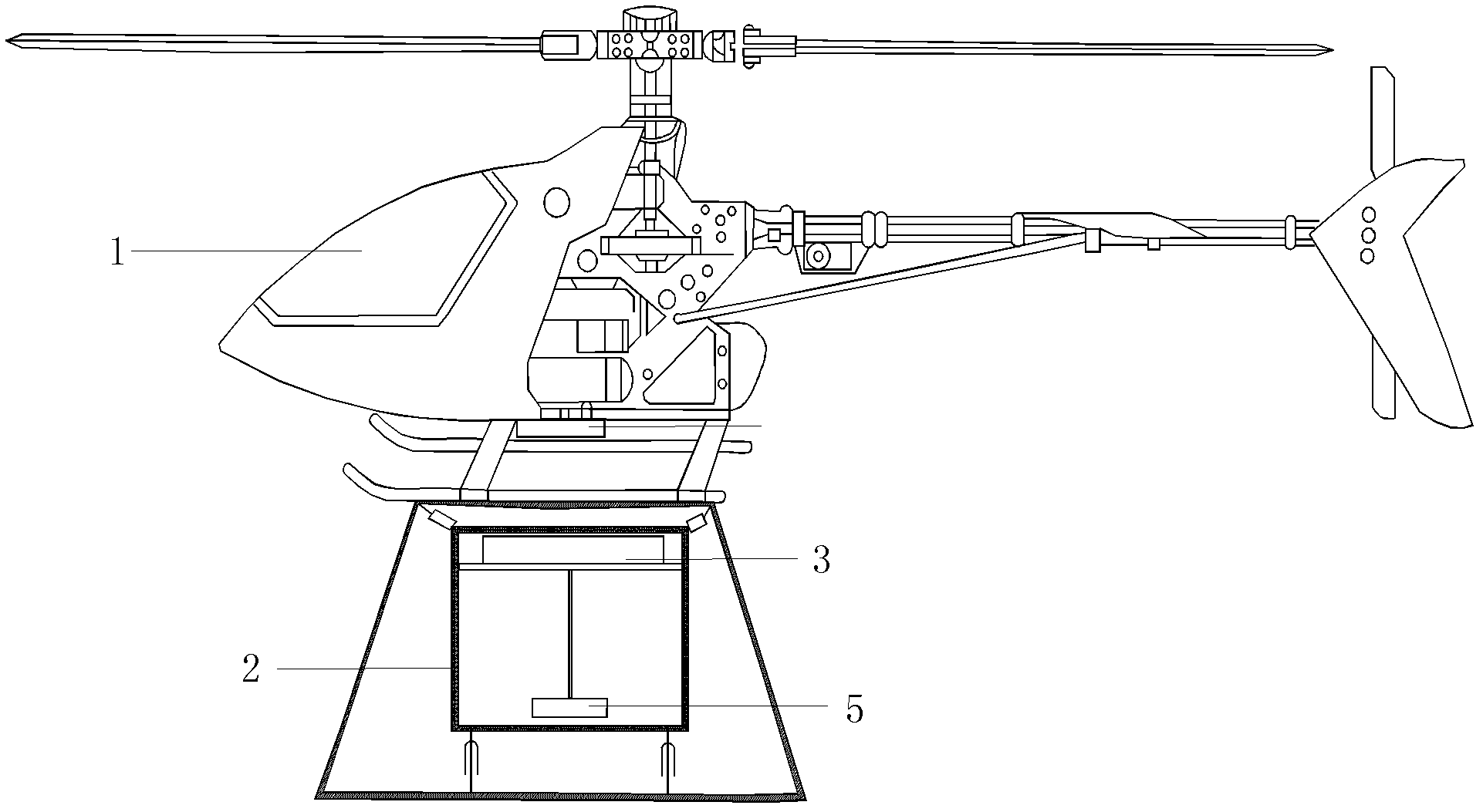 Aerial survey device and method for geomagnetic field intensity