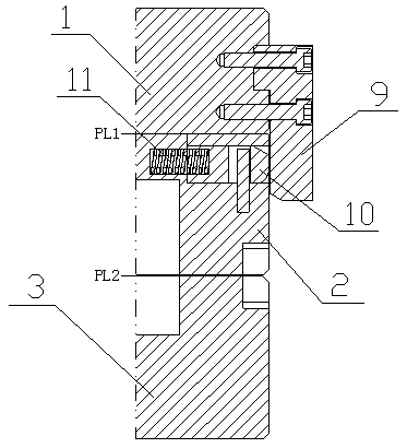 Die opening/closing structure system used for injection mold