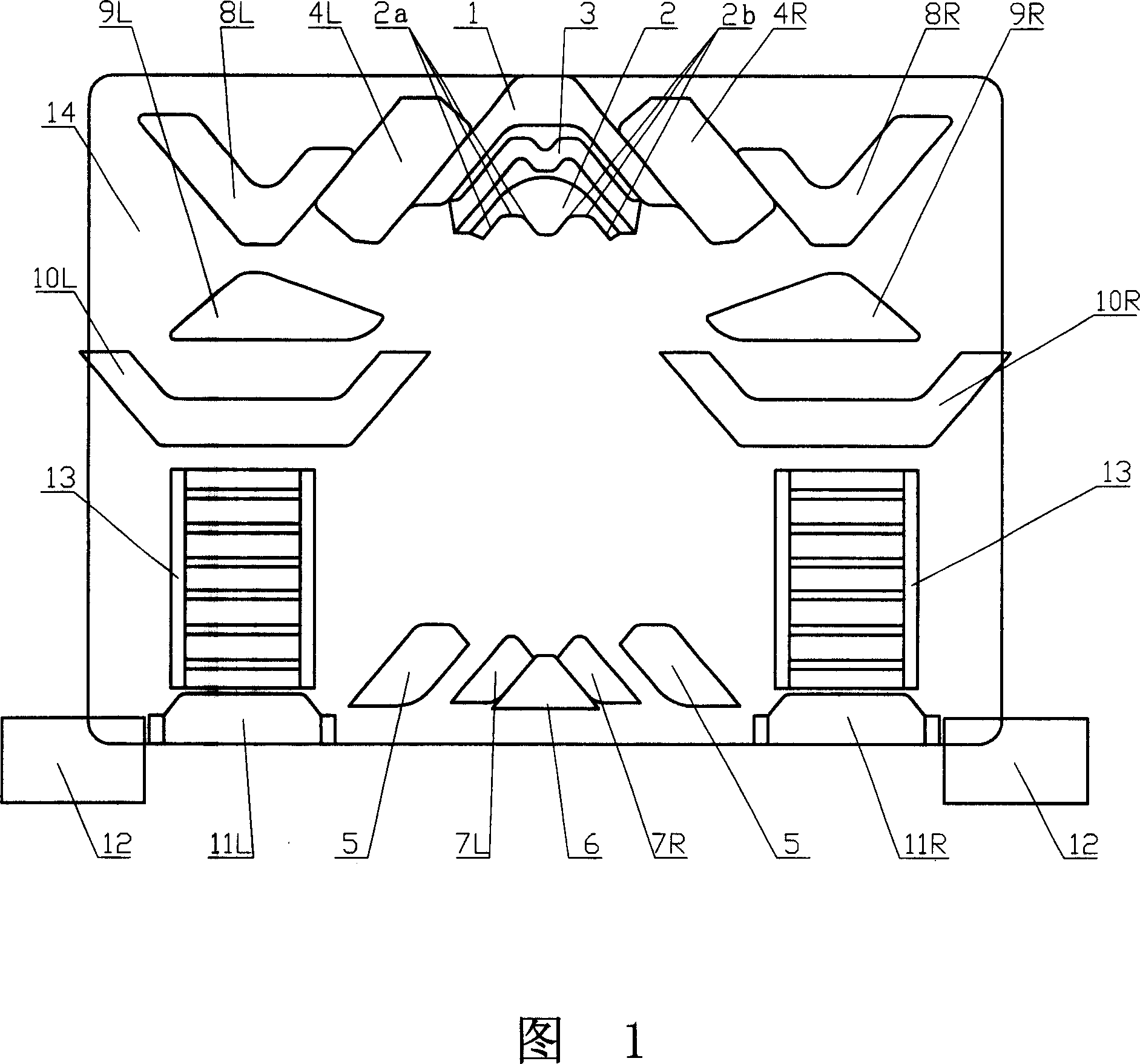 Triangular mechanism for computer flat knitting machine plain flat knitter