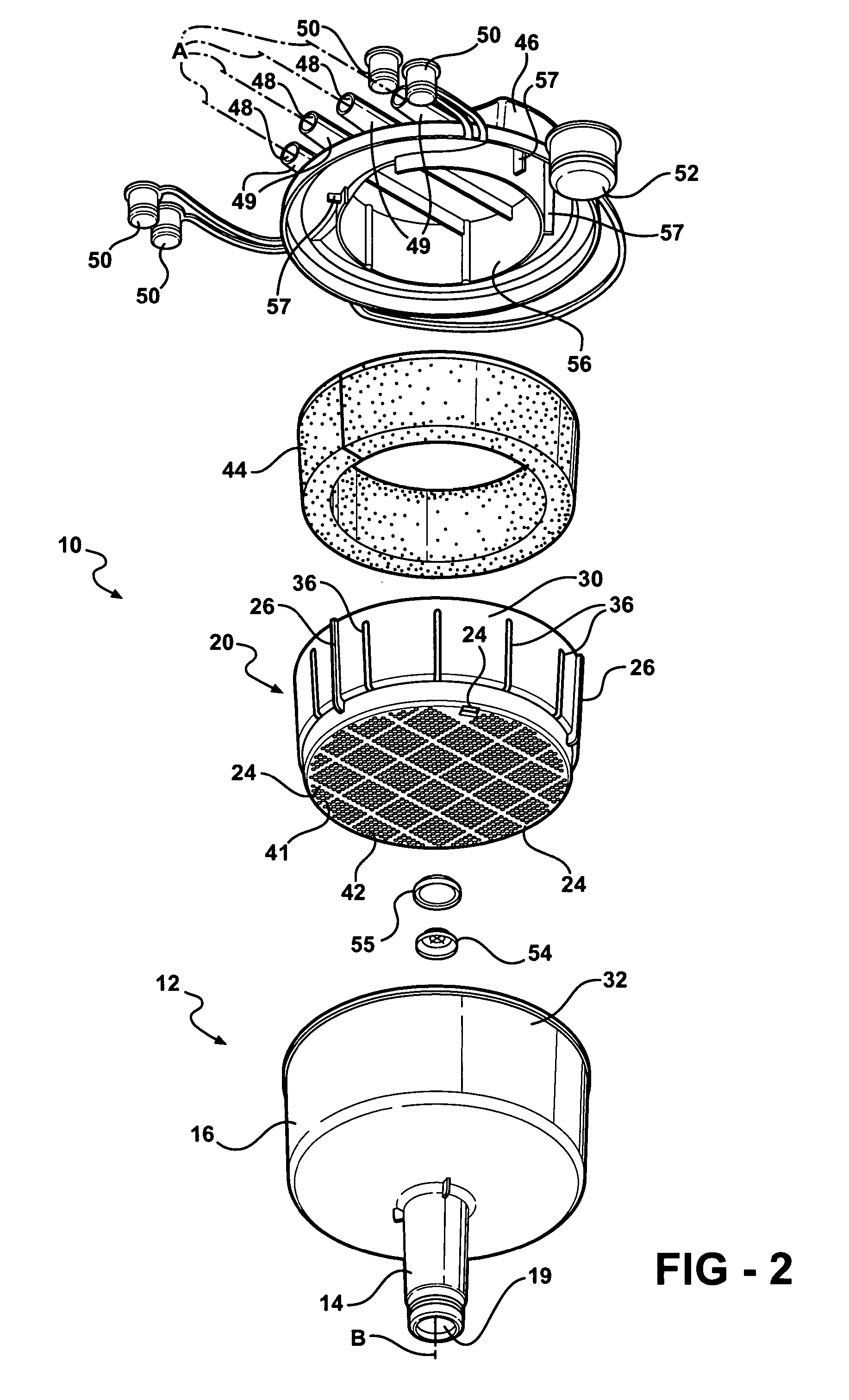 Manifold and filter assembly with filter basket