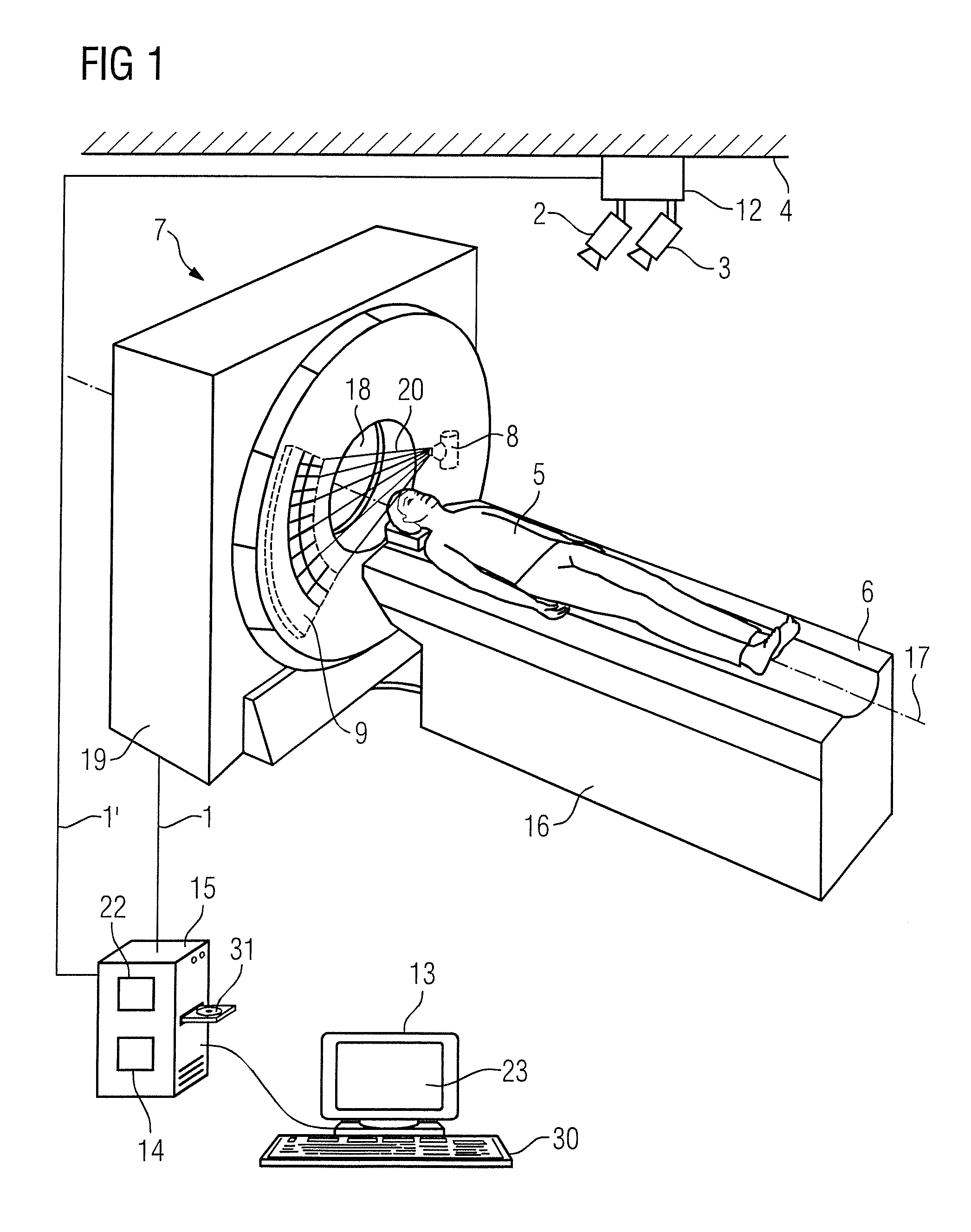 Method and control system for controlling a medical device