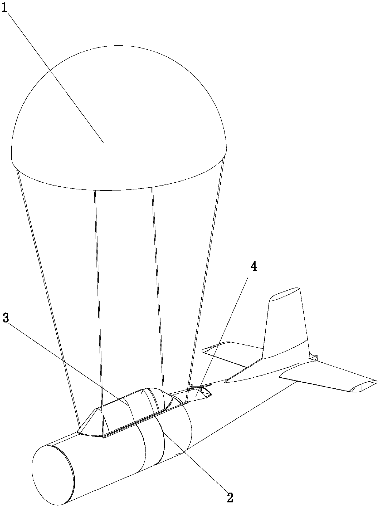 Fuselage emergency survival device after aircraft accident