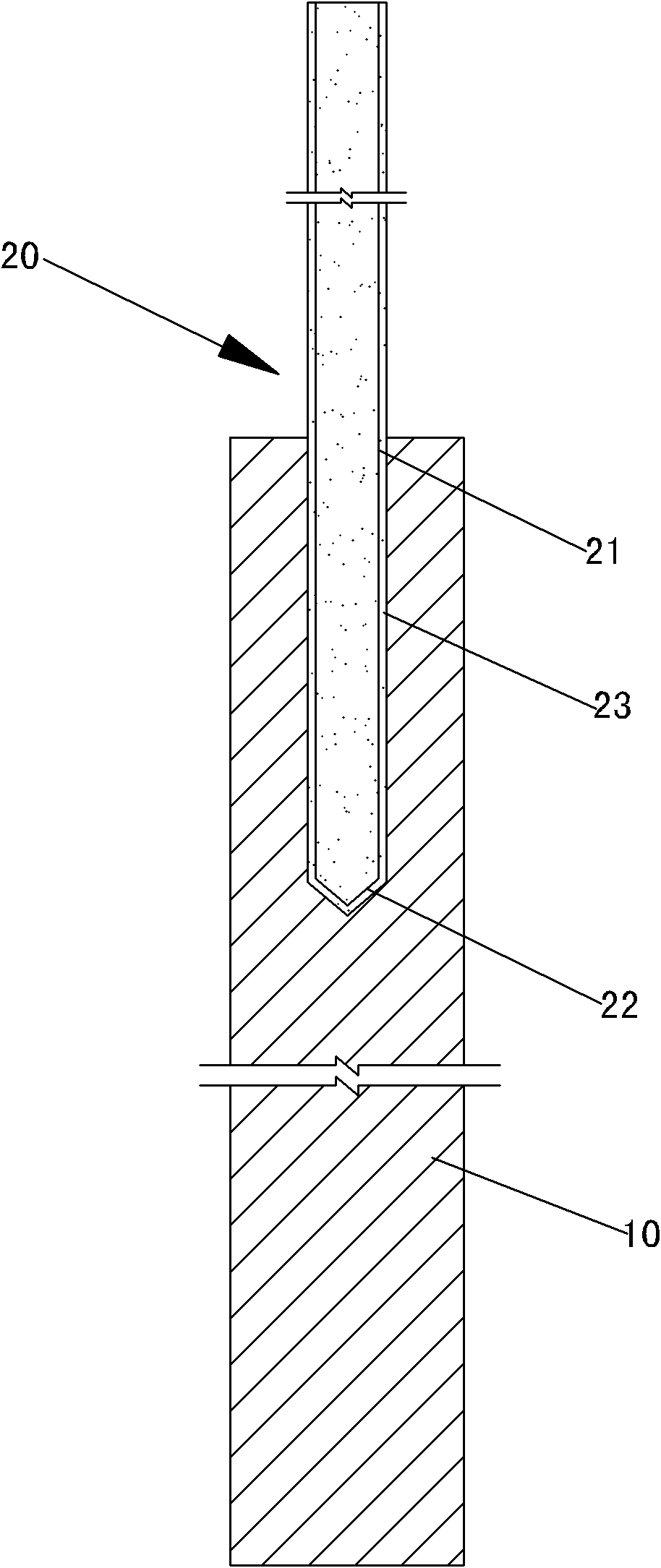 Supporting stand column for foundation pit and construction method of supporting stand column