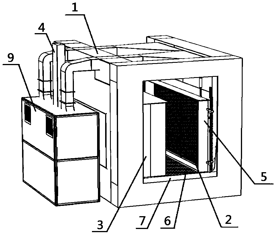 A kind of aramid paper honeycomb impregnated purification tunnel device