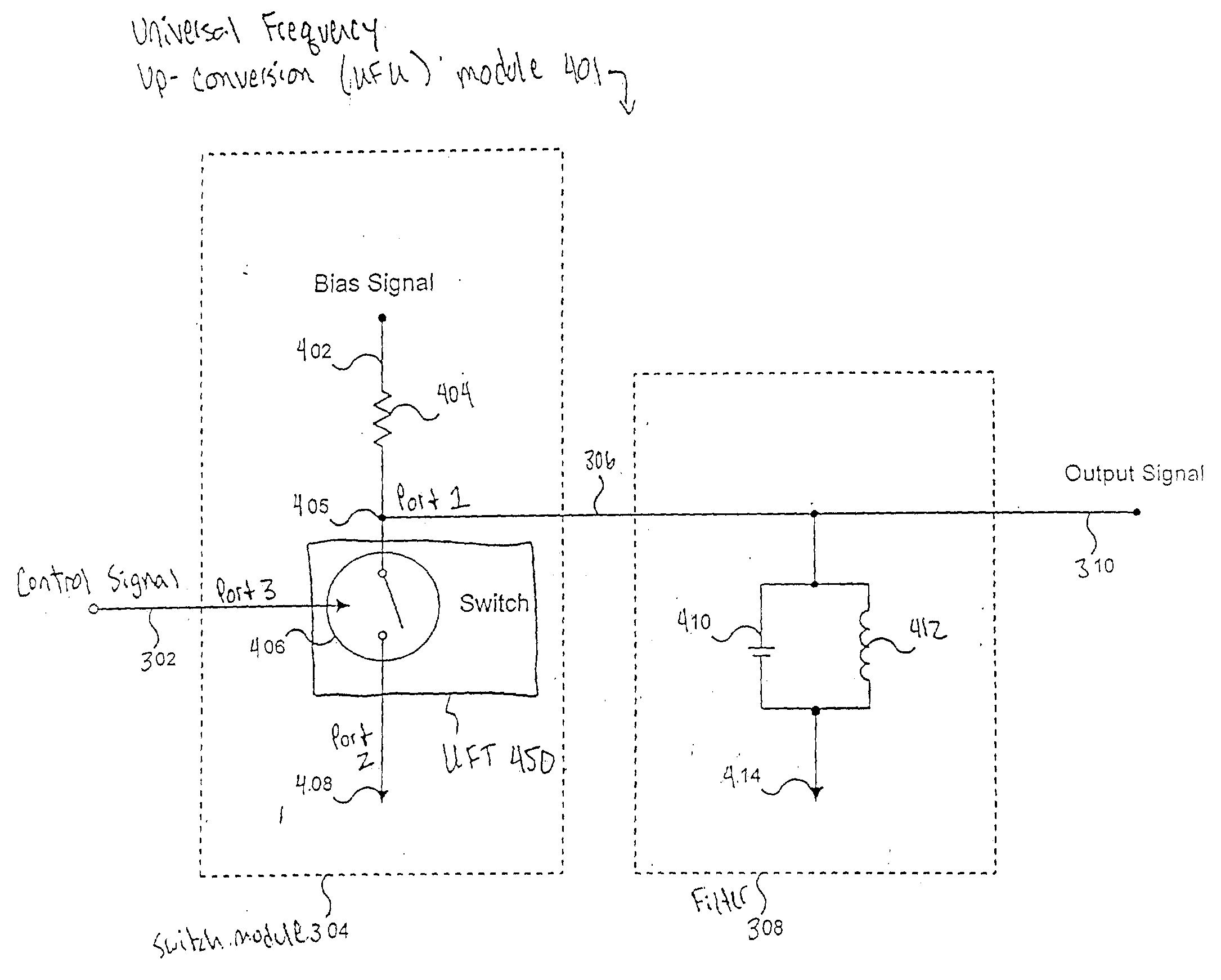 Method and apparatus for reducing re-radiation using techniques of universal frequency translation technology