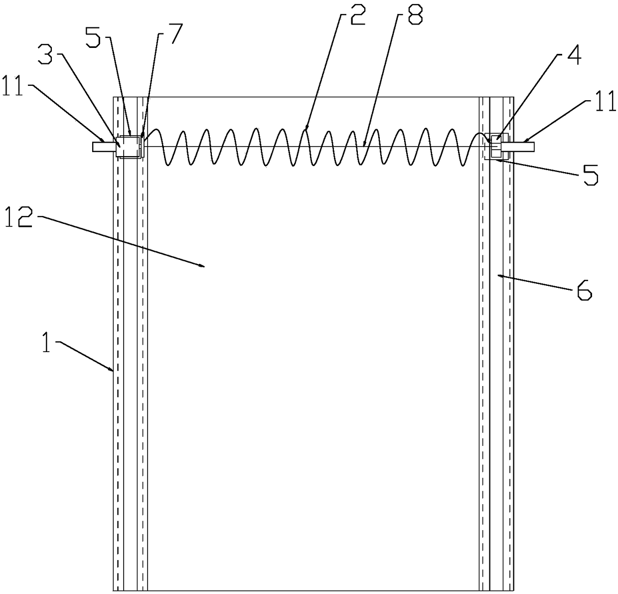 Brooming device for upper surface of prefabricated laminated slab
