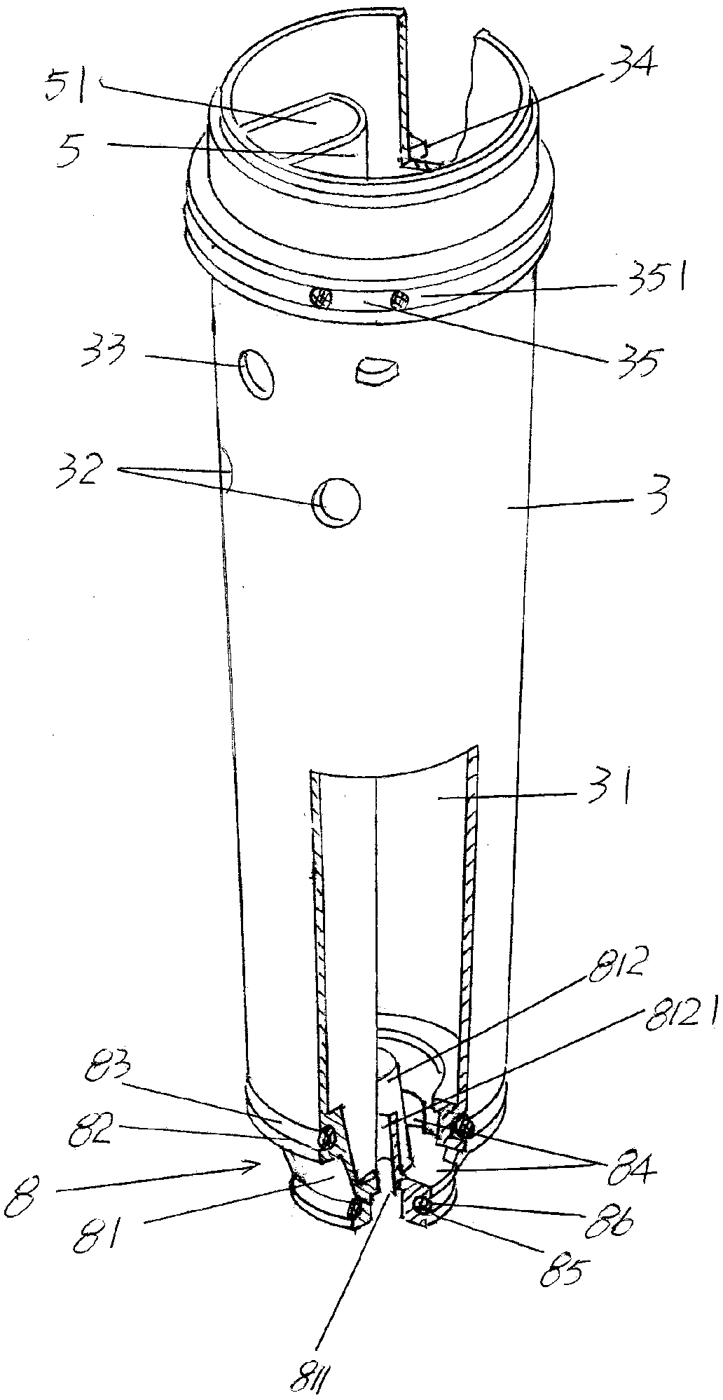 Modular combined type medical semi-automatic drainage metering device