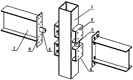 An assembly method of a steel pipe column and a steel beam
