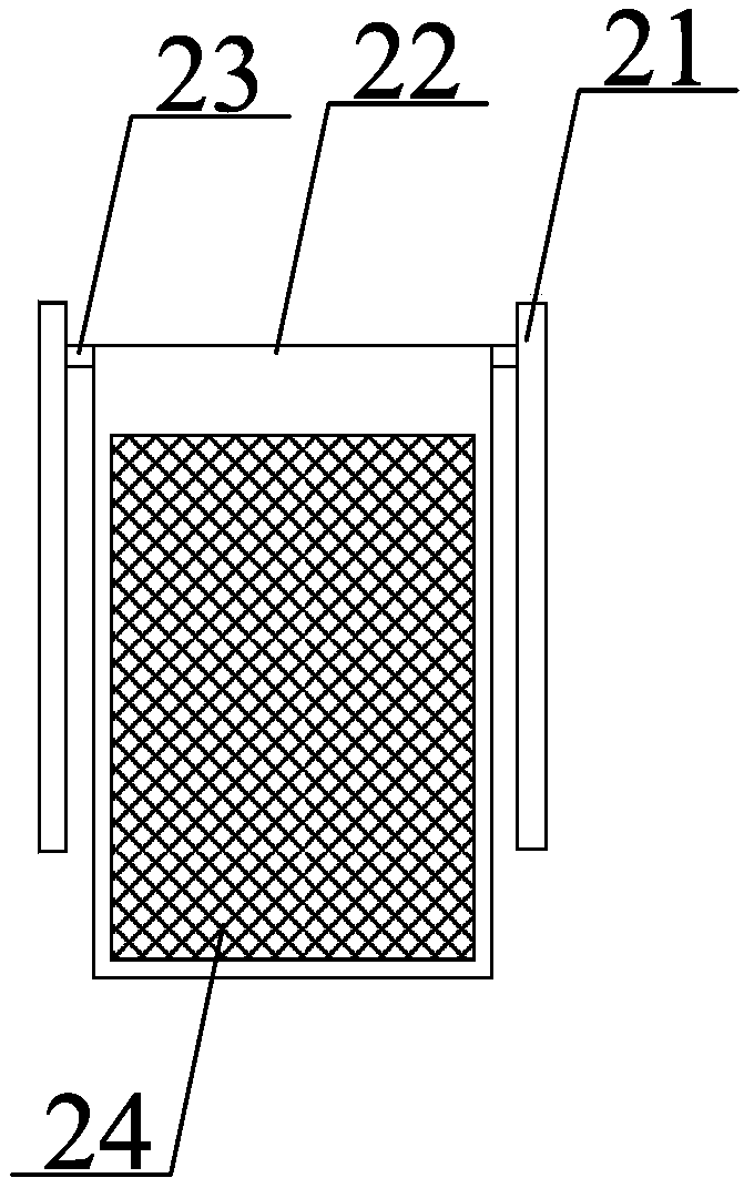 Filtering net component with self-cleaning function