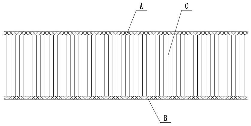 Hollow wiredrawing cloth for weft wiredrawing and manufacturing method thereof