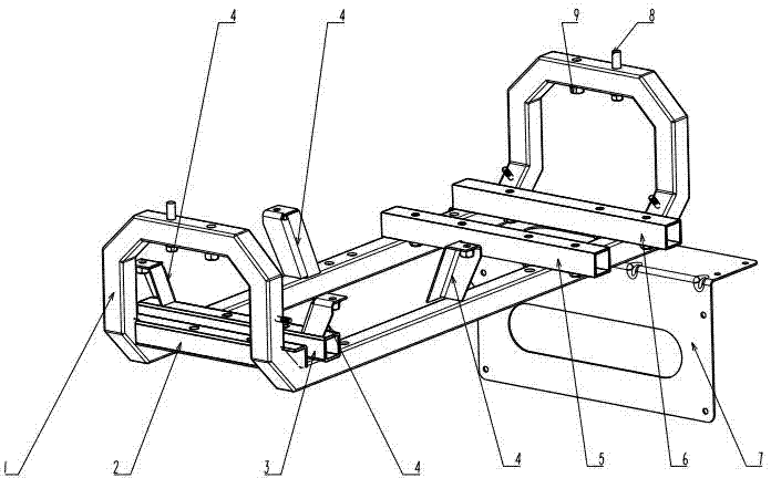 Power assembly support beam mechanism for pure electric automobile
