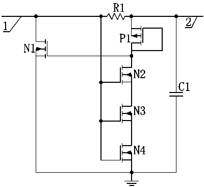 Voltage stabilizer for medium-high frequency interface of electronic label