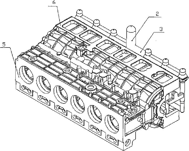 Cylinder block casting device and method