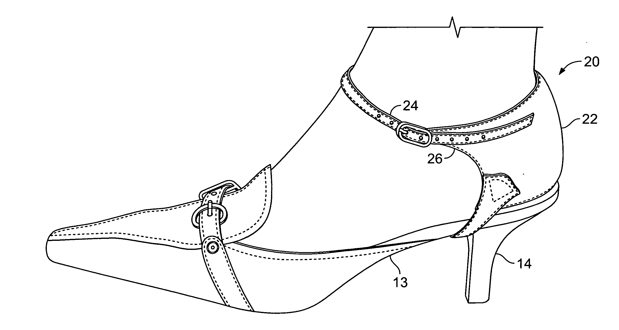 Method and apparatus for a shoe