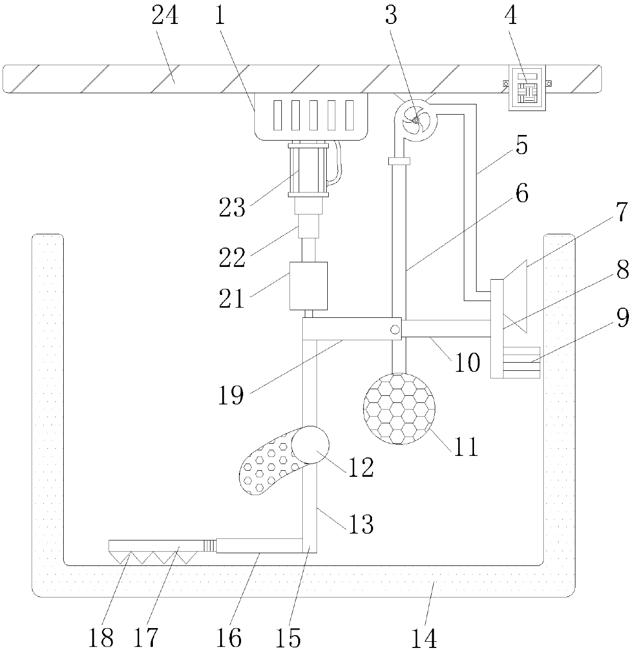 Sewage treatment pond with convenient-to-clean inner wall