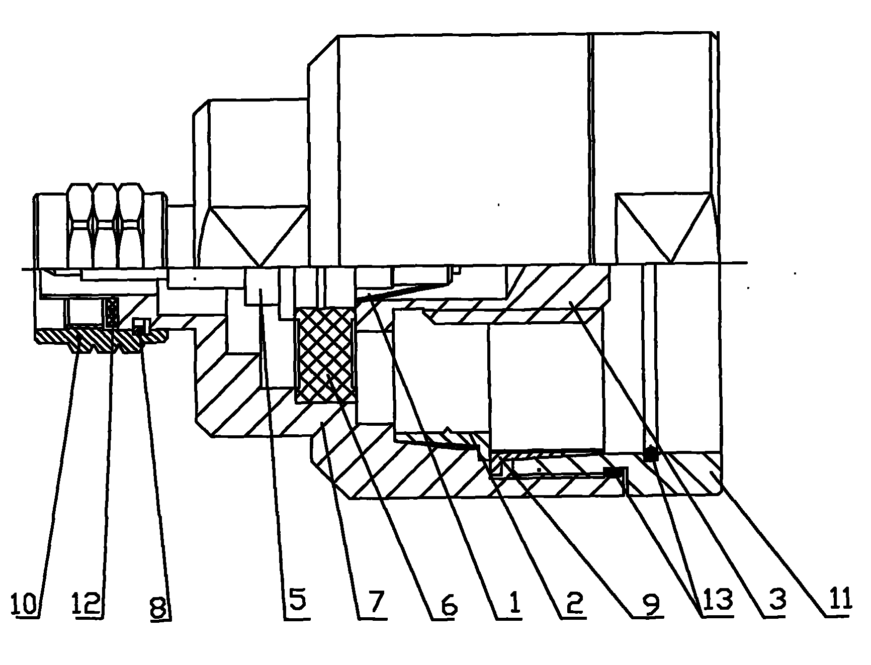 Double wedge type radio frequency connector