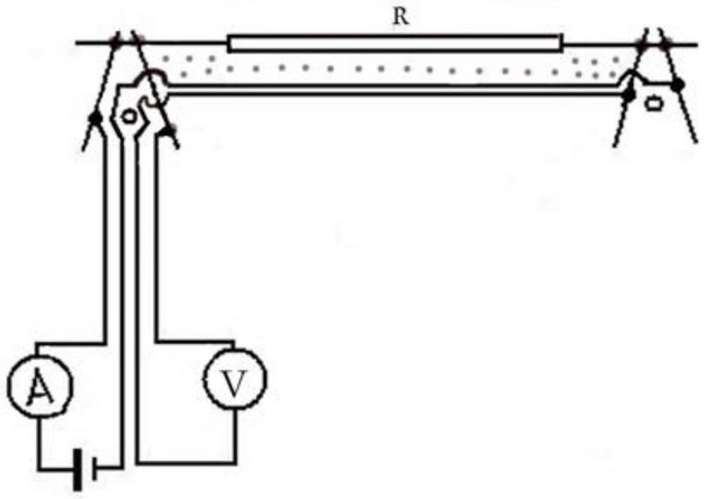 Low-noise four-wire system measuring device and method