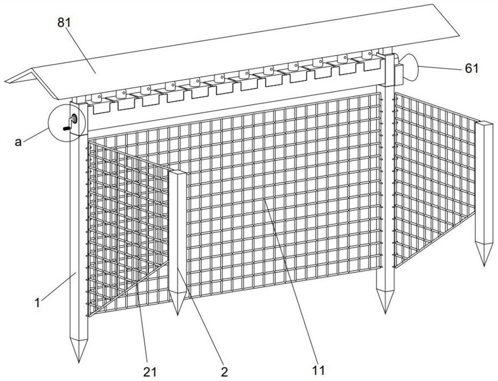 Slope rockfall intercepting, monitoring and alarming device